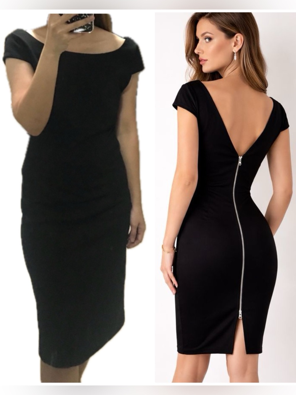 BB Dakota : Little Black Zipper Accent Back Dress
